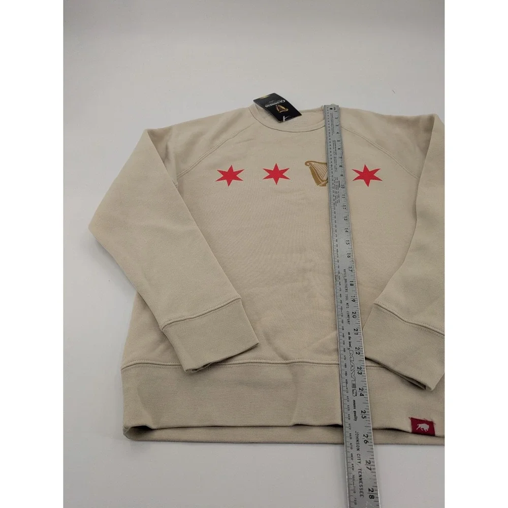 Chicago‎ Stars Crewneck Guinness Open Gate Brewery Size XS Fleece Beige
